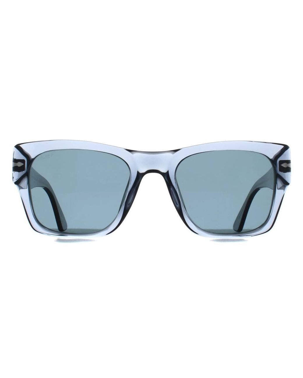 Persol Blue Square Transparent Ocean Dark Polarized Po3384S
