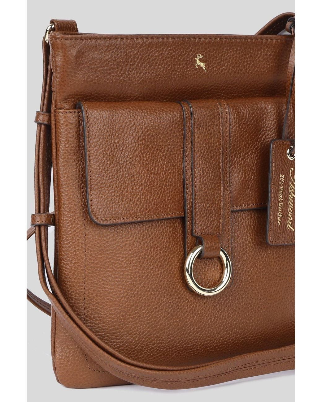 Ashwood Leather Brown 'Heaven' Real Leather Cross Body Bag