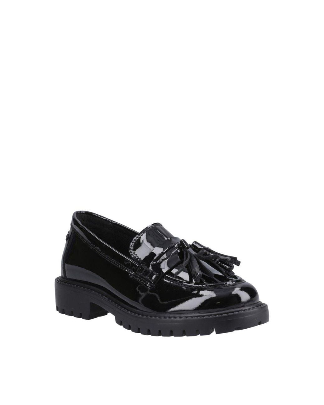 Hush Puppies Black Abigail Patent Senior Shoe