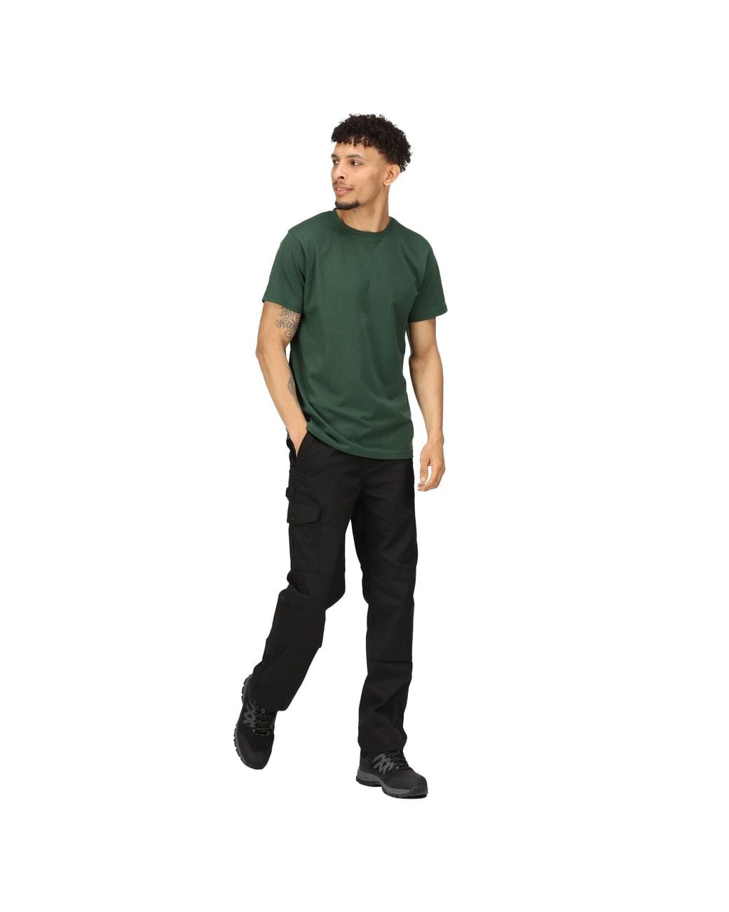 Regatta Green Cotton Soft Touch T-Shirt for men