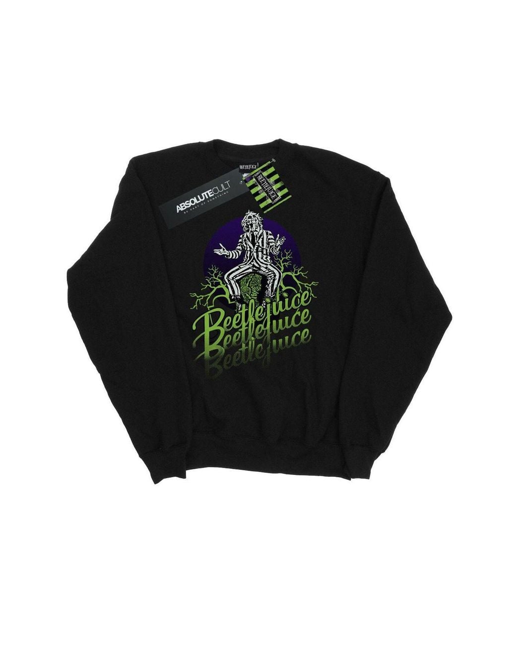 Beetlejuice Black Faded Pose Sweatshirt for men