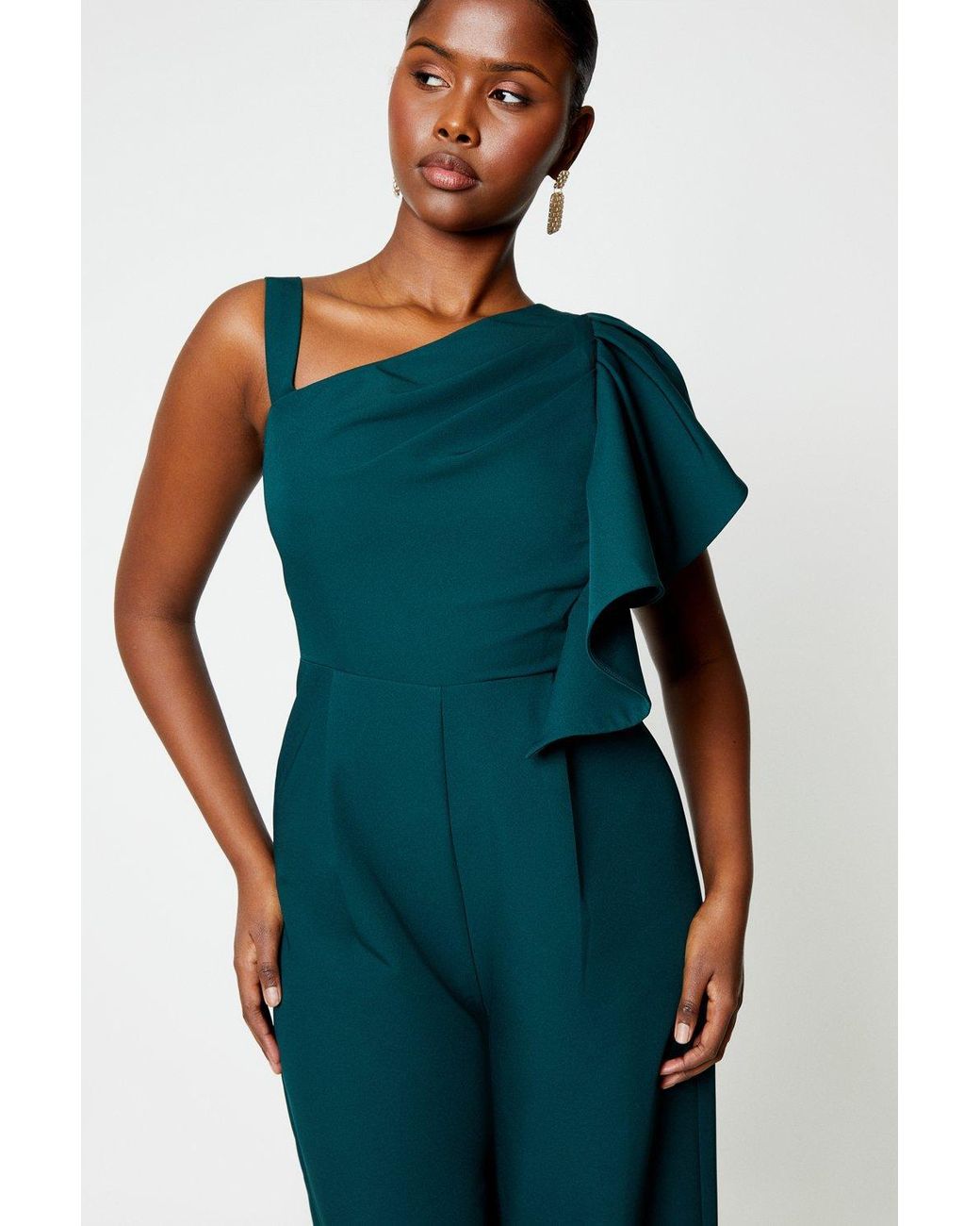 Amazon.com: Betsy & Adam Womens Bow One Shoulder Jumpsuit Green 2 :  Clothing, Shoes & Jewelry