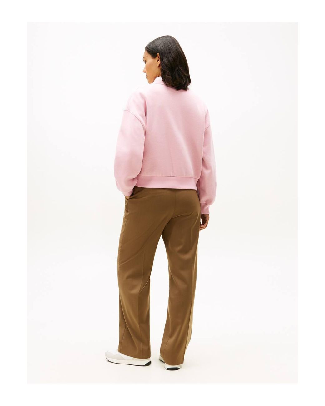 Tommy Hilfiger Pink Corp Logo Modern Sweatshirt