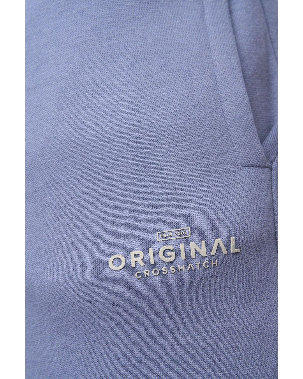 Crosshatch Blue Mappedout High-Build Graphic Logo Joggers With Branded Back Pocket for men