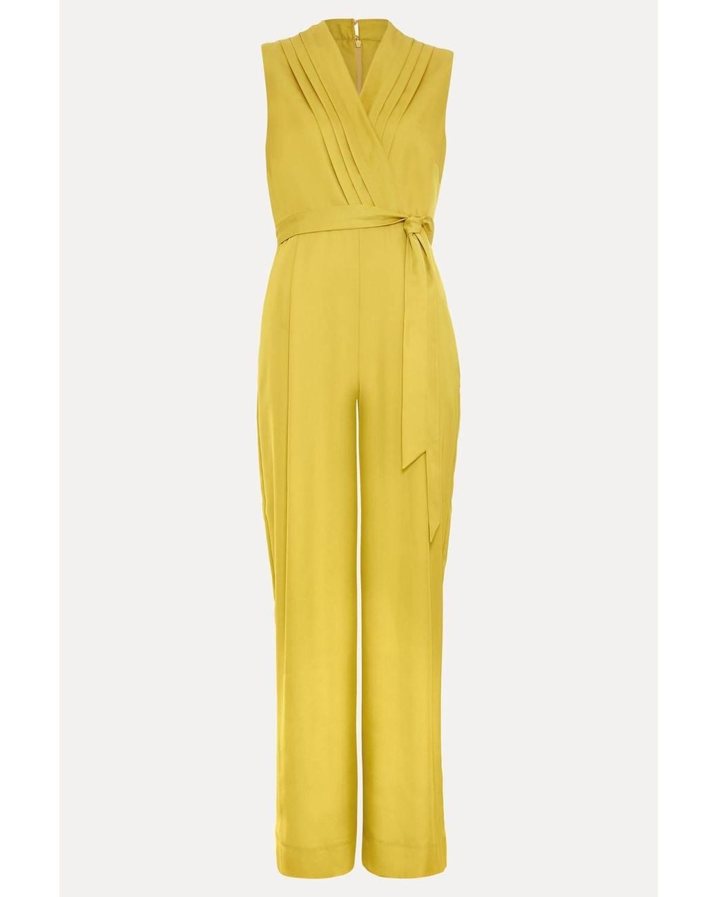 Phase Eight Yellow Taylor High-Waist Wrap Jumpsuit