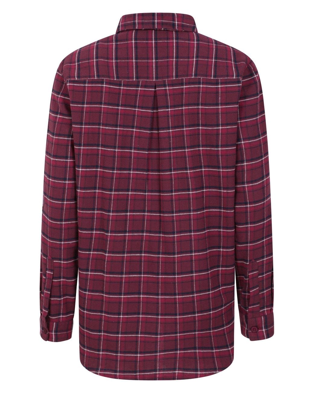 Mountain Warehouse Purple 'Balsam' Brushed Long Sleeved Relaxed Fit Longline Flannel Shirt