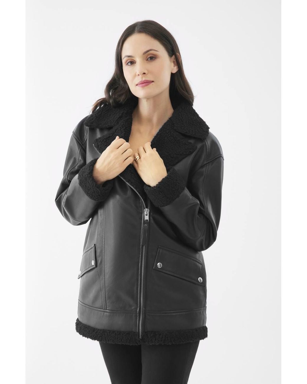 Bolongaro Trevor Black Real Leather Eden Shearling
