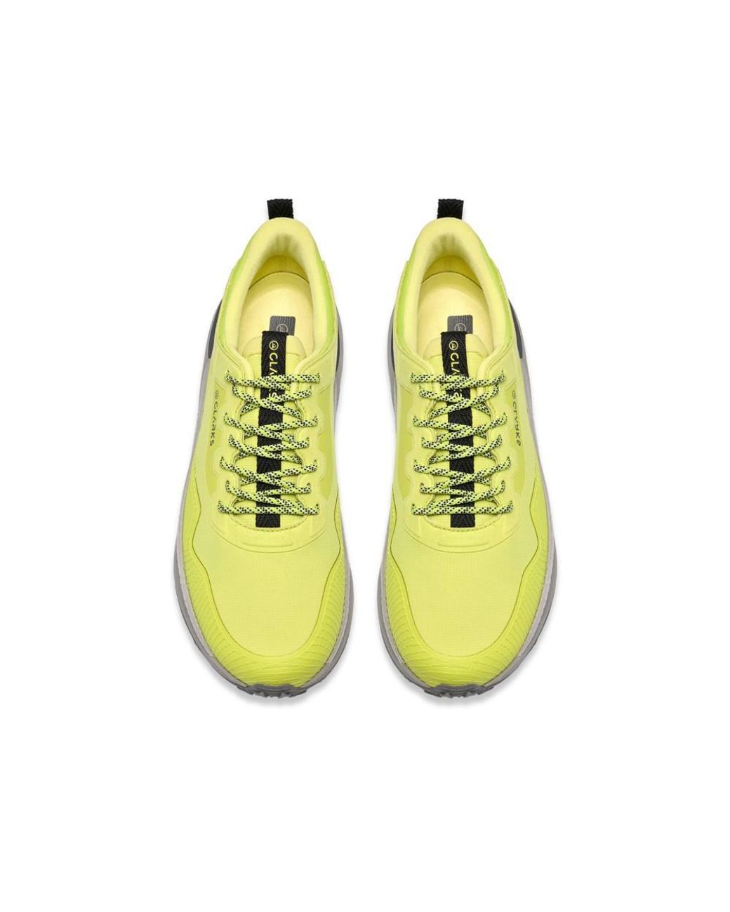 Clarks Yellow Pace Trail Go Waterproof Lime Combination Trainers, Walking for men