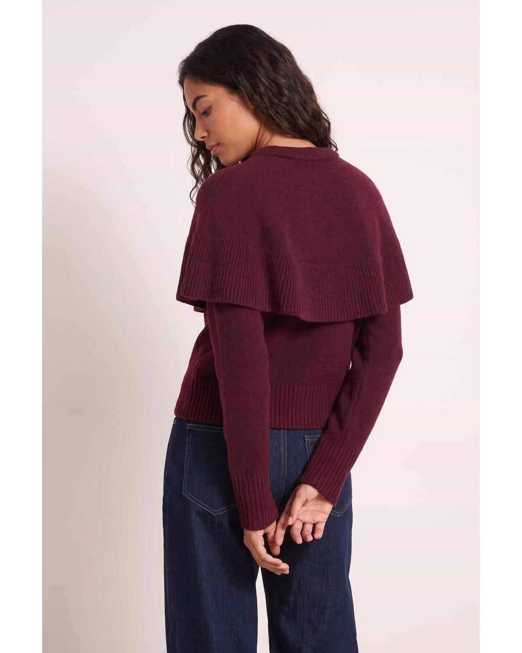Style Cheat Blue Cape Frill Knit
