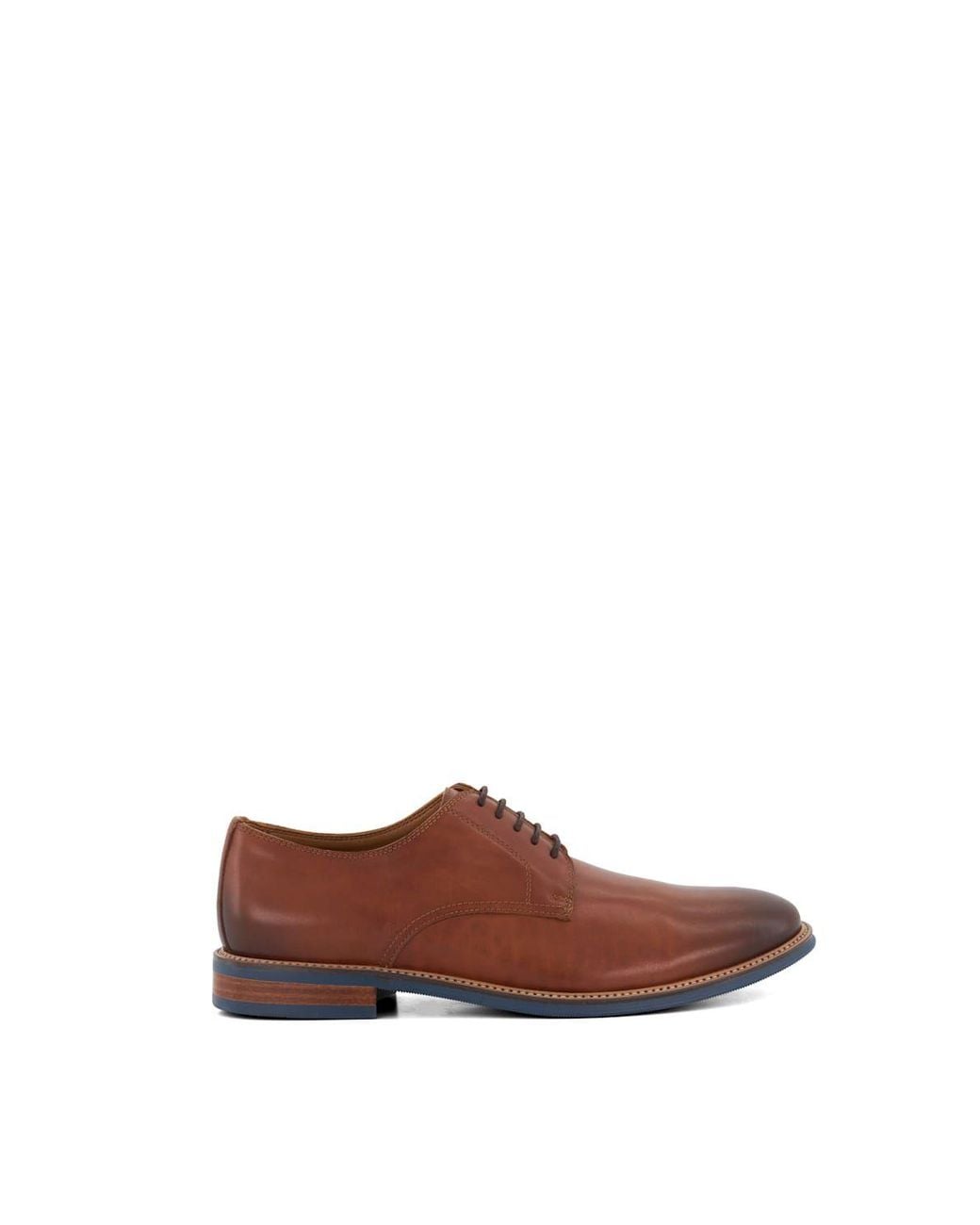 Dune Brown 'Stanley' Leather Lace Up Shoes for men