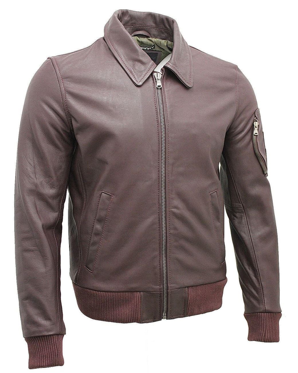 Infinity Leather Brown Cowhide Airline Leather A2 Us Airforce Bomber Jacket for men