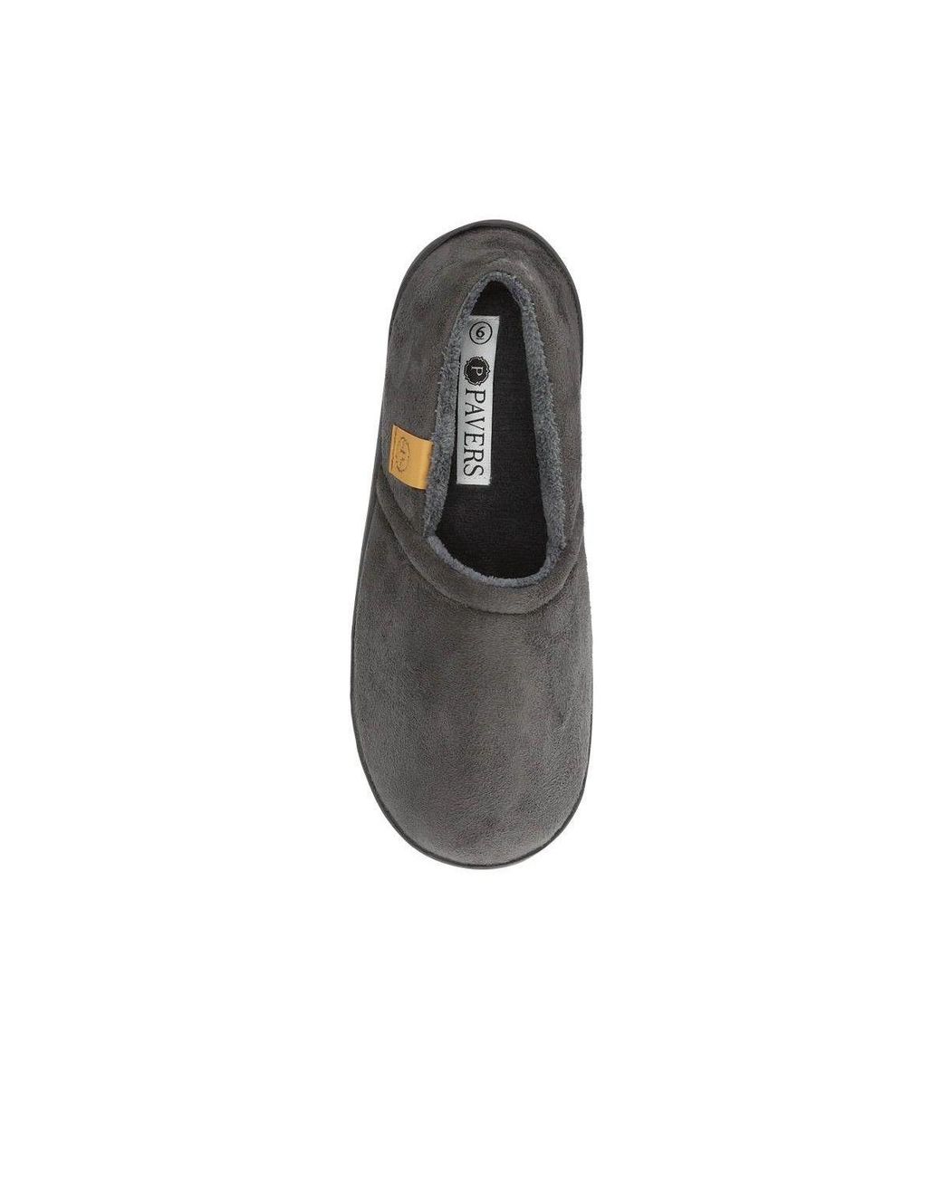 Pavers Gray Warm Full Slippers for men