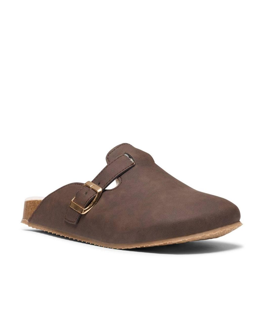 Clarks Brown Fira Clog Slip Ons, Slippers