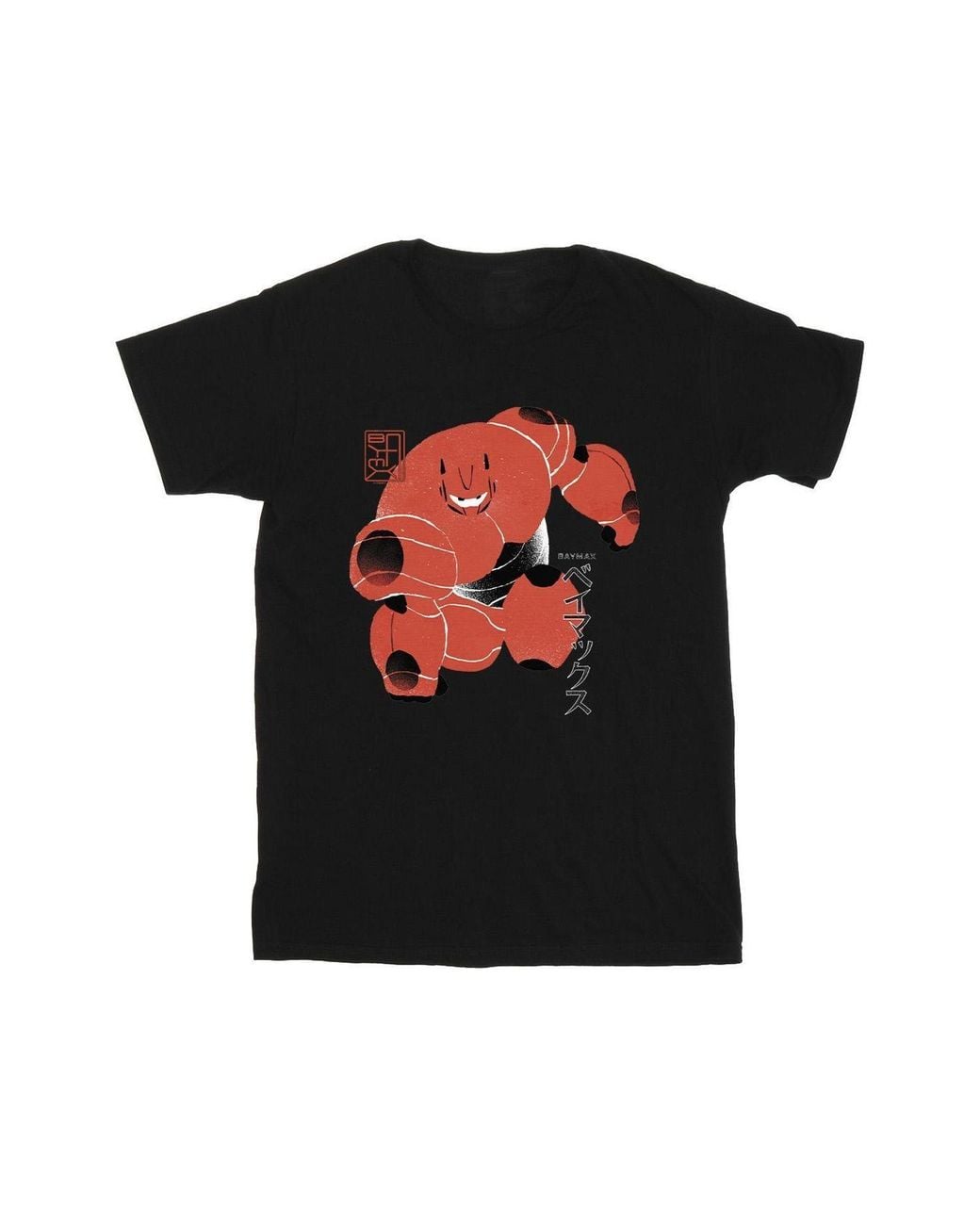 Disney Black Big Hero 6 Baymax Suite Pose T-Shirt for men