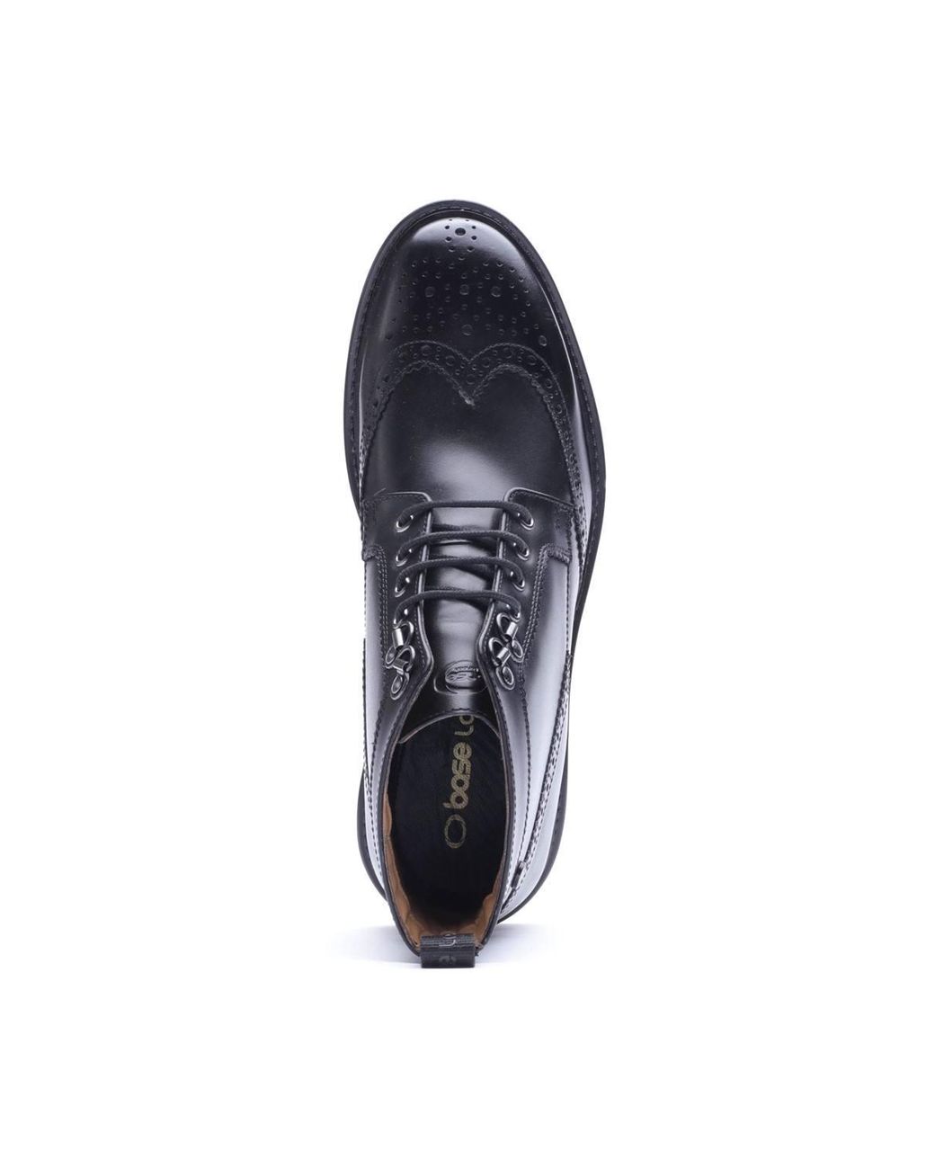 Base London Black Foster Toe Cap Boot for men