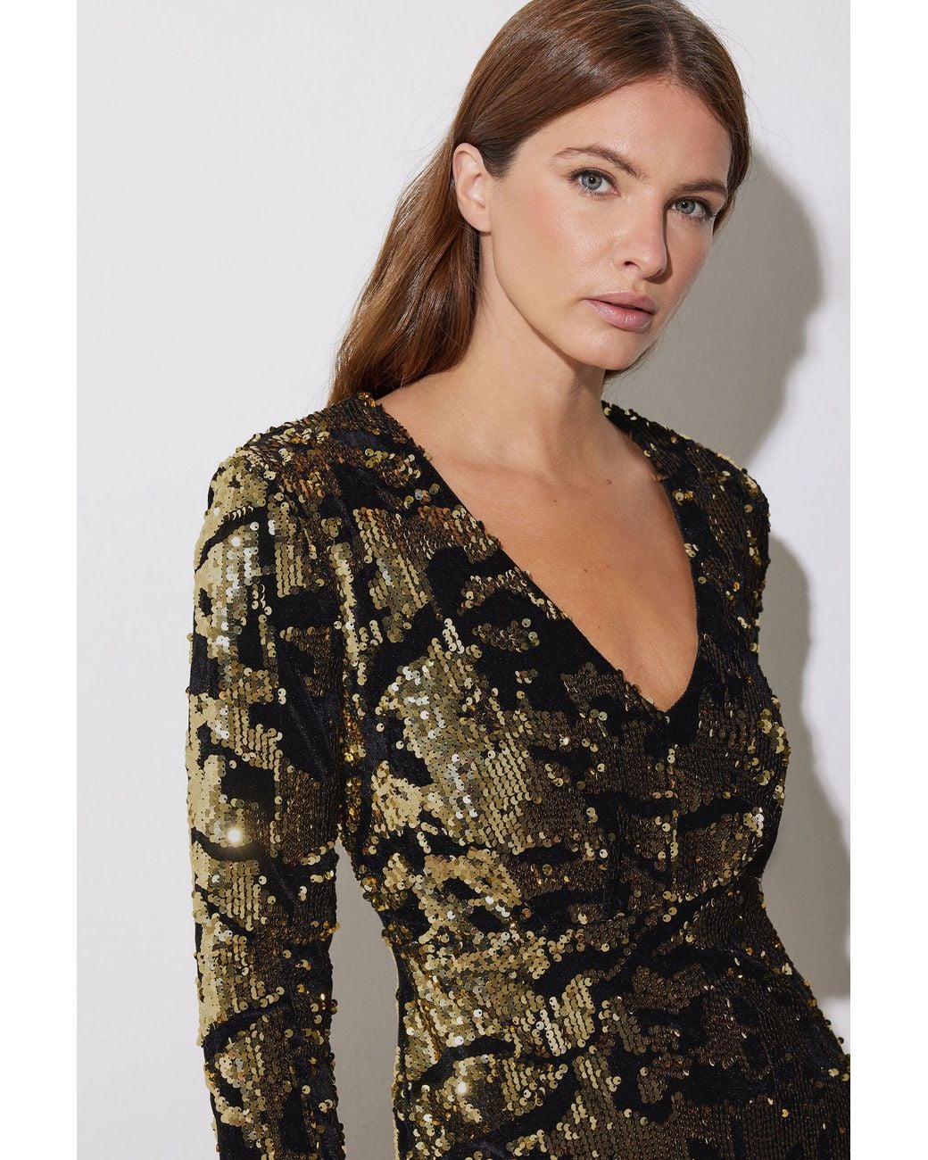 Star by Julien MacDonald Black Abstract Sequin Mini Dress