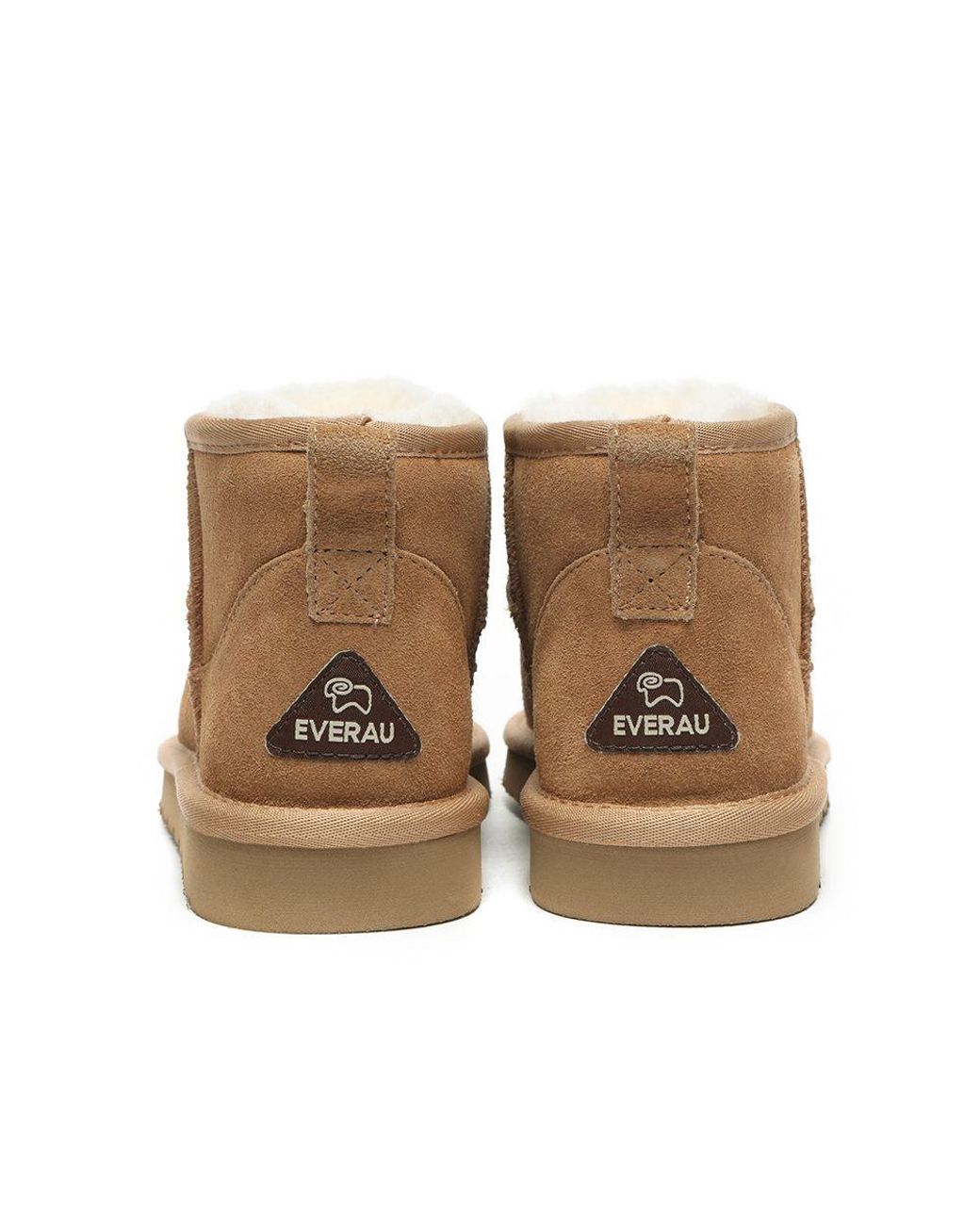 EverAu Australia Brown Real Sheepskin Finch Ultra Mini Classic Boots With Eva Sole
