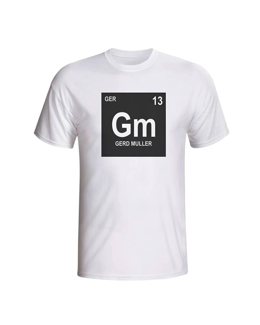 Germany White Gerd Muller Periodic Table T-Shirt