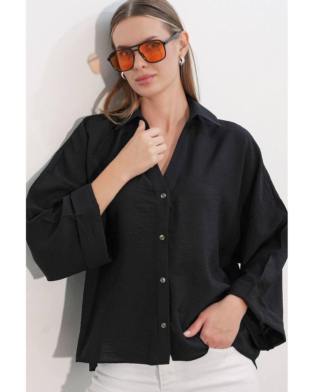 Bigdart Black Viscose-Nylon Shirt
