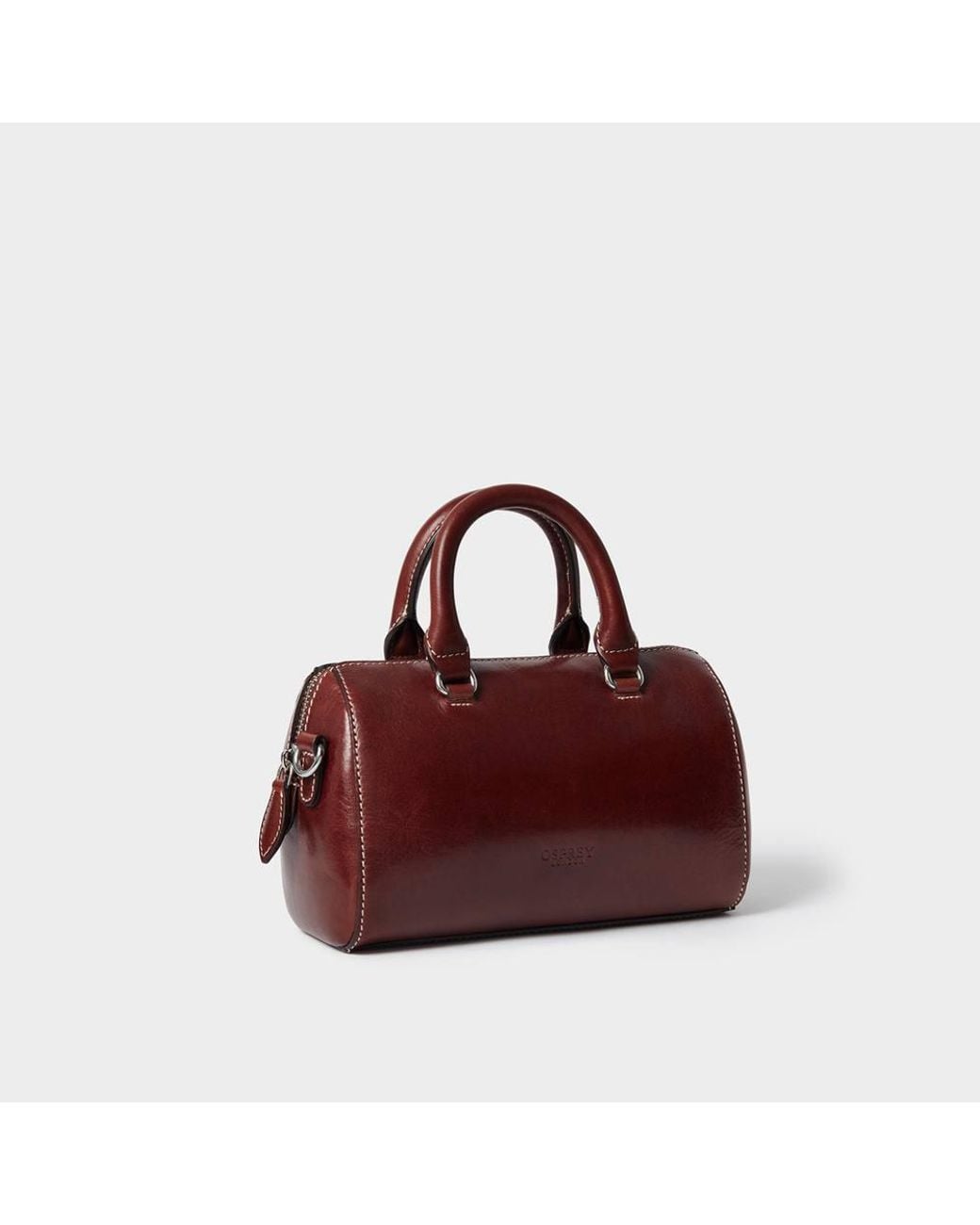 Osprey Red The Madison Mini Saddle Leather Barrel Bag