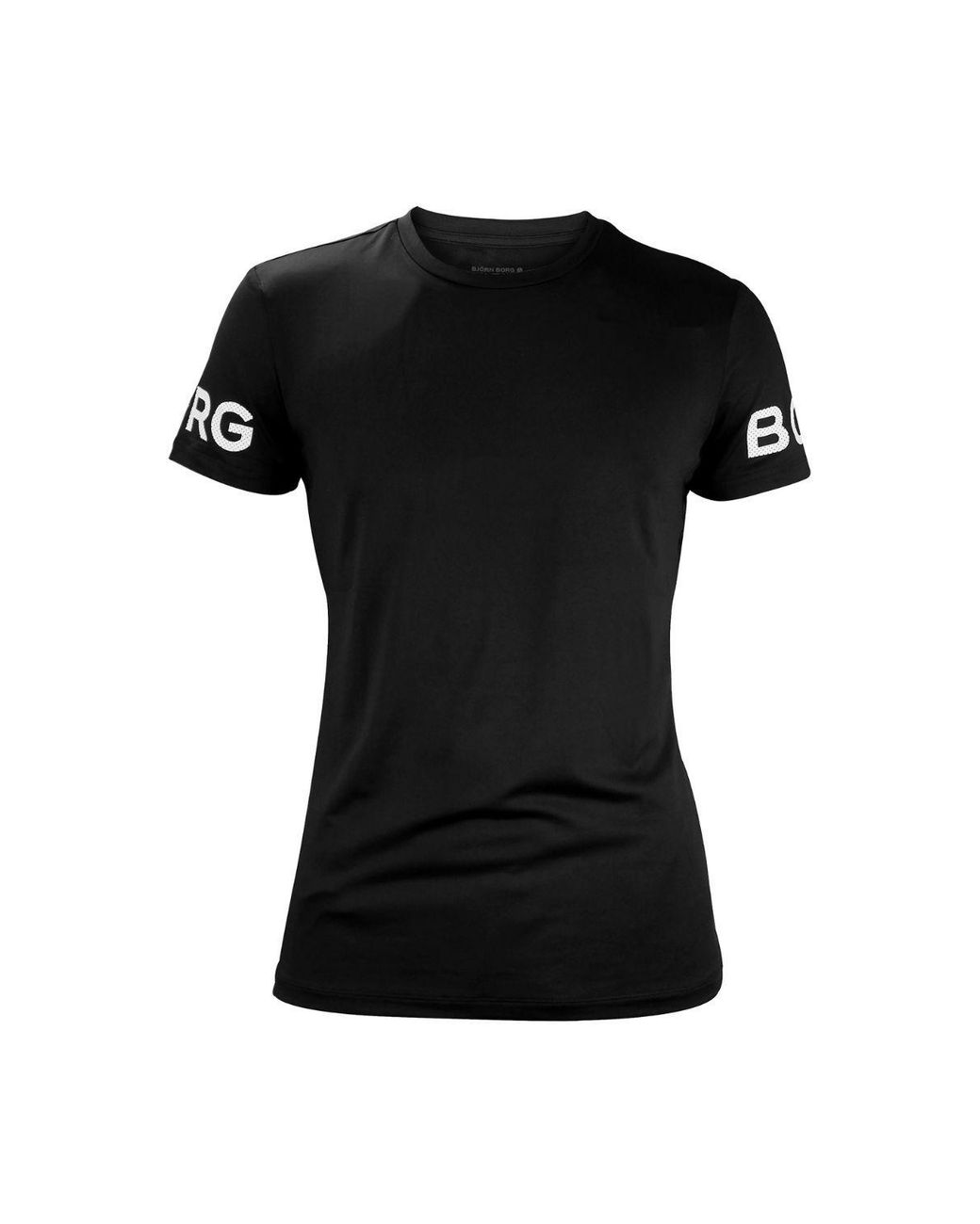 Björn Borg Black Designer Sports Running T-Shirt for men
