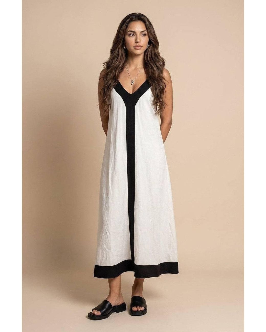 Urban Bliss Natural Contrast Maxi Dress