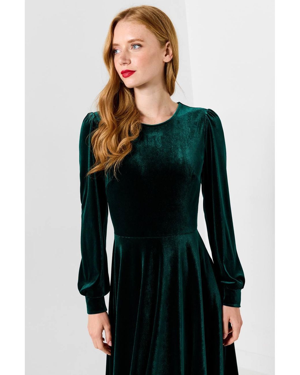 Joe Browns Blue Julietta Velour Dress
