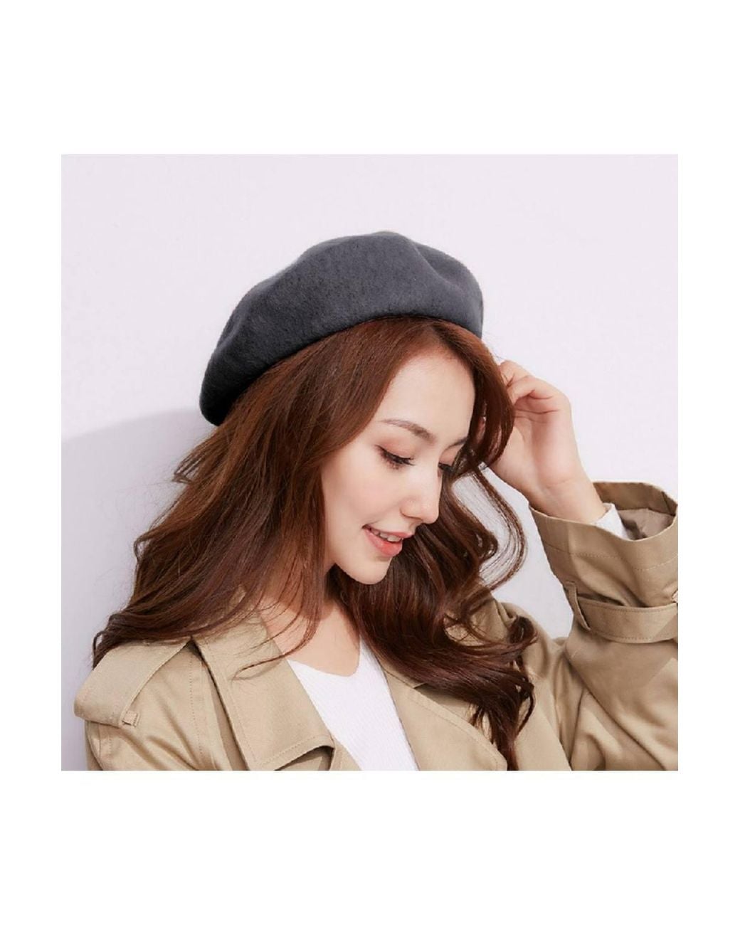 KDMD Black Deep Classic French Beret Hat For