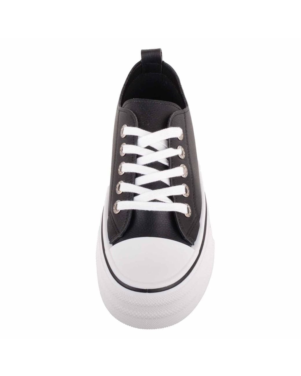 Absolute Footwear Blue Lace Up Casual Platform Trainers Pumps With Diamante Eyelets