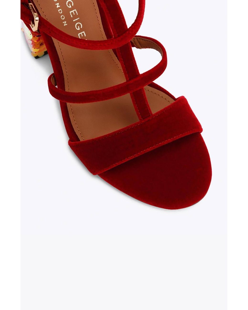 Kurt Geiger Red 'Kgl Gladiator Sandal' Heels