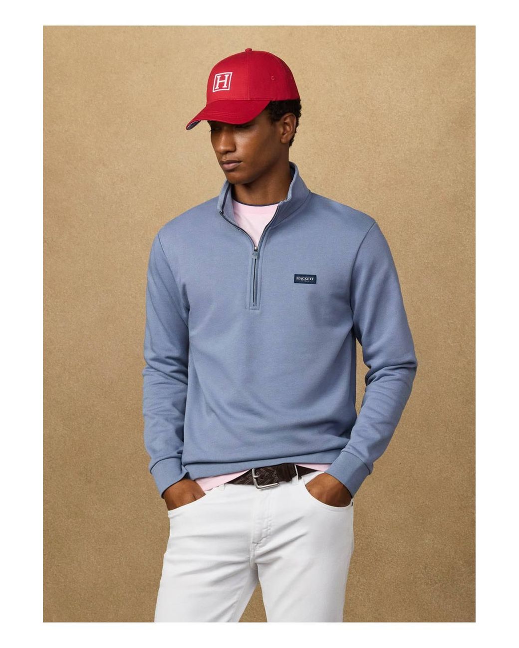 Hackett Blue Heritage Badge Sweatshirt for men