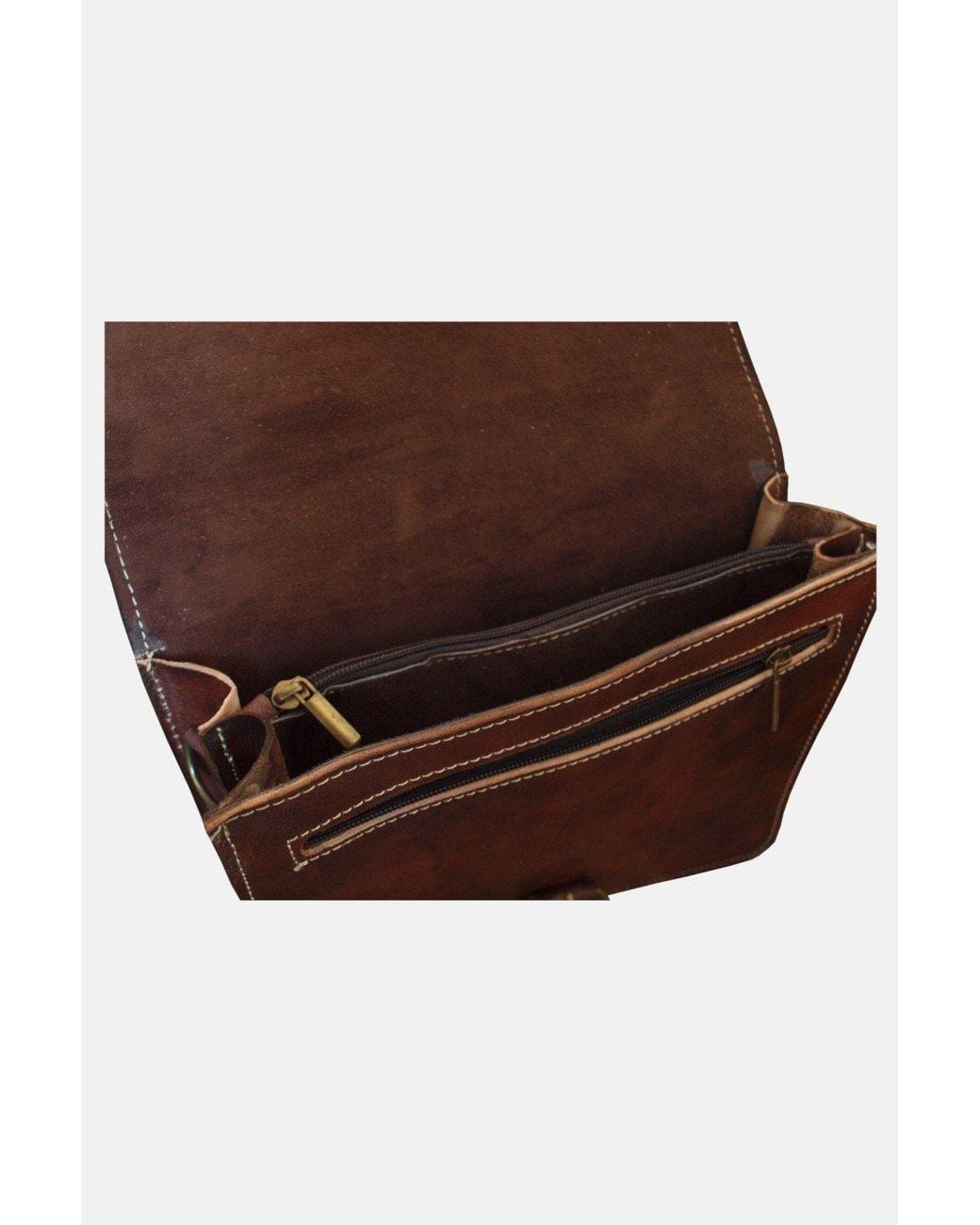 Berber Leather Brown 'The Casablanca' Mini Leather Satchel