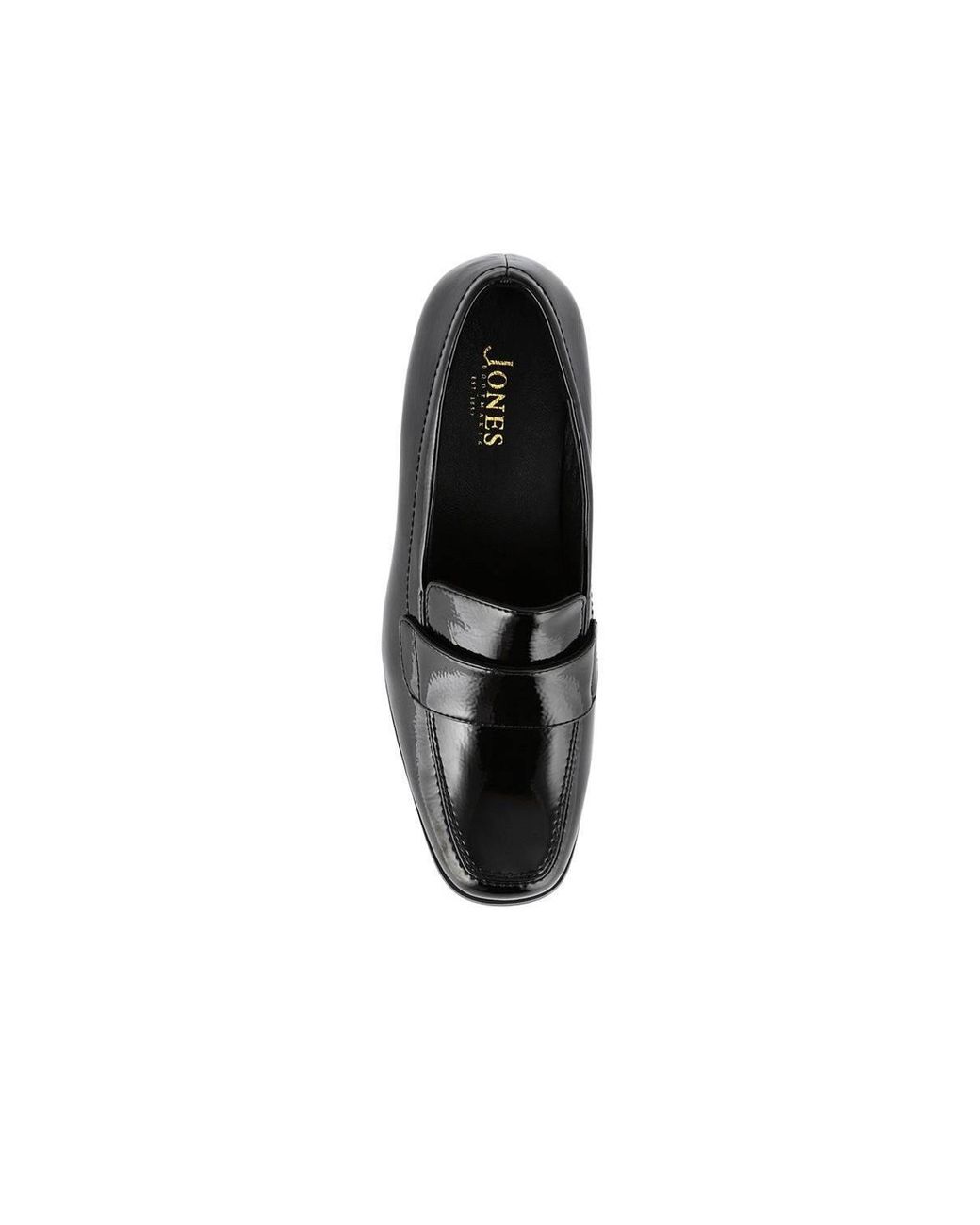 Jones Bootmaker Black Brielle Patent Leather Heeled Loafers