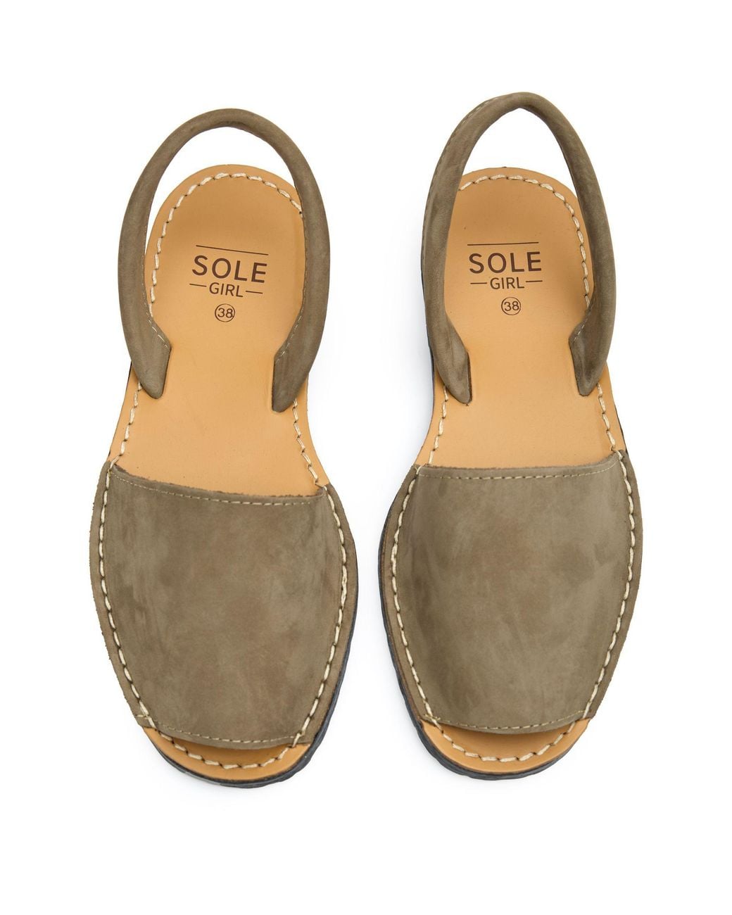 Sole Green Macaw Nubuck Menorcan Sandals