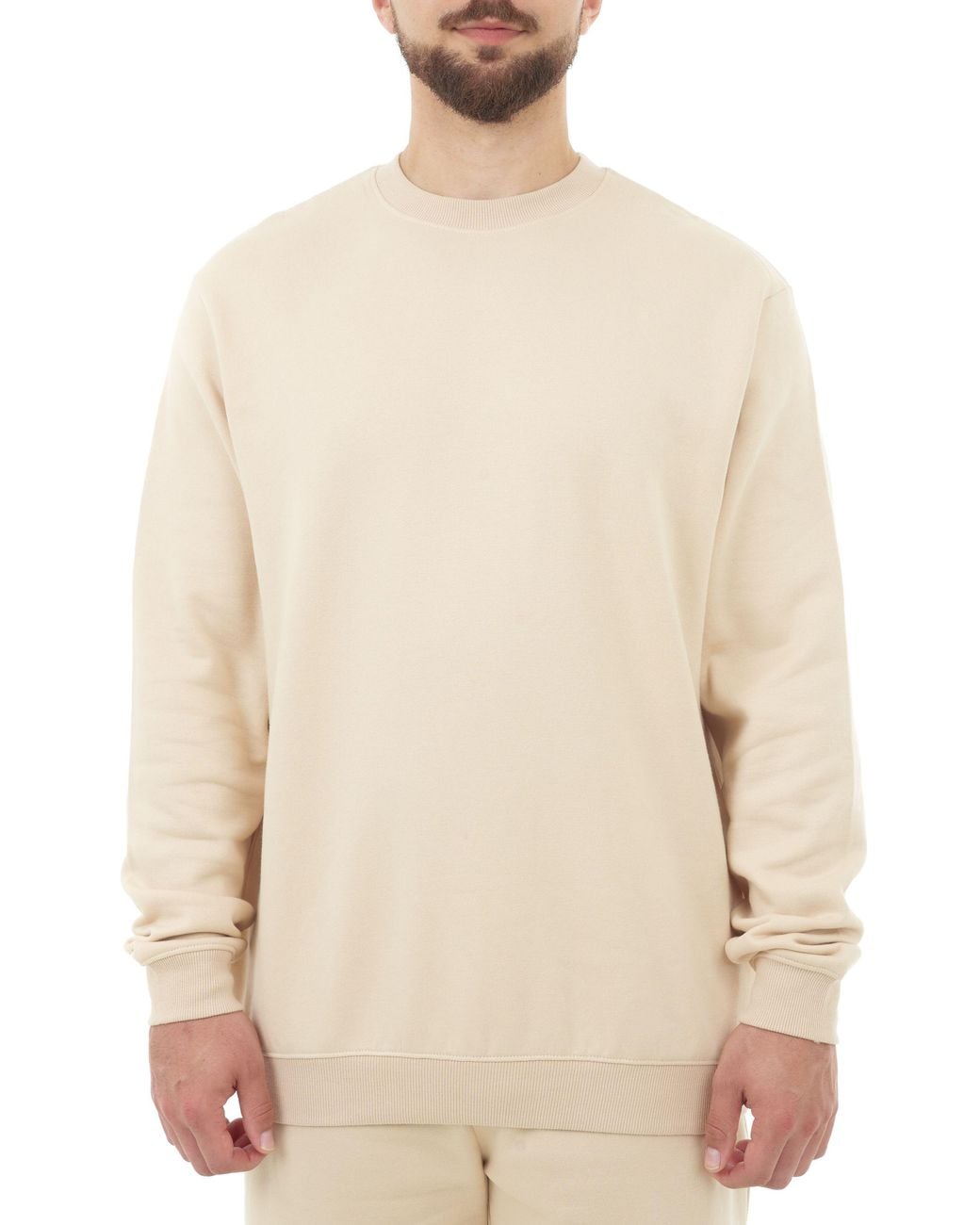 Smart Living Natural Polycotton Crewneck Sweatshirt for men