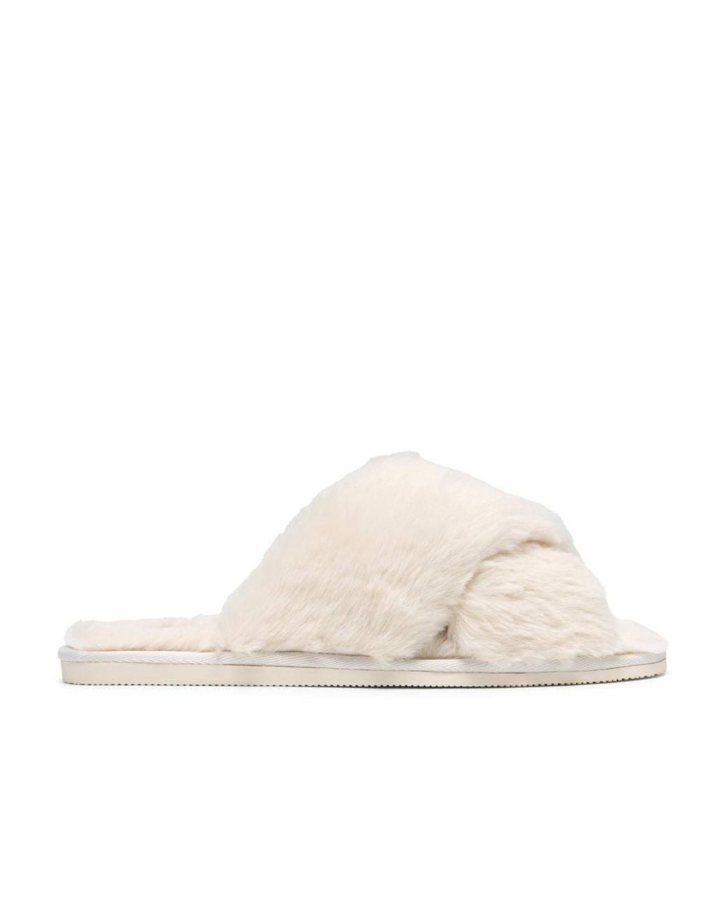 Clarks Natural Myra Mule Cream Slip Ons, Slippers