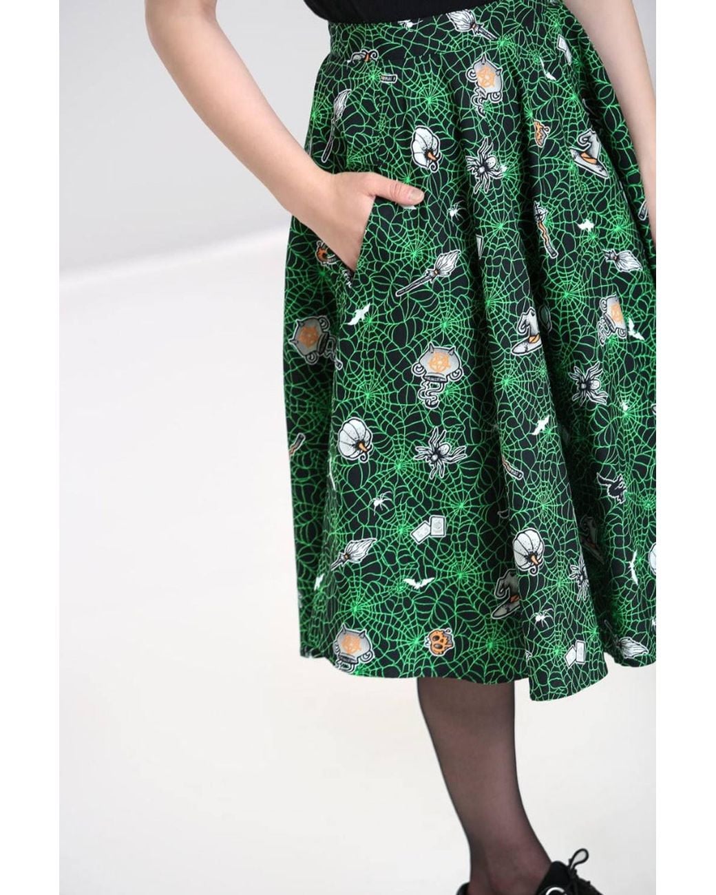 Hell Bunny Green Hex 50's Skirt