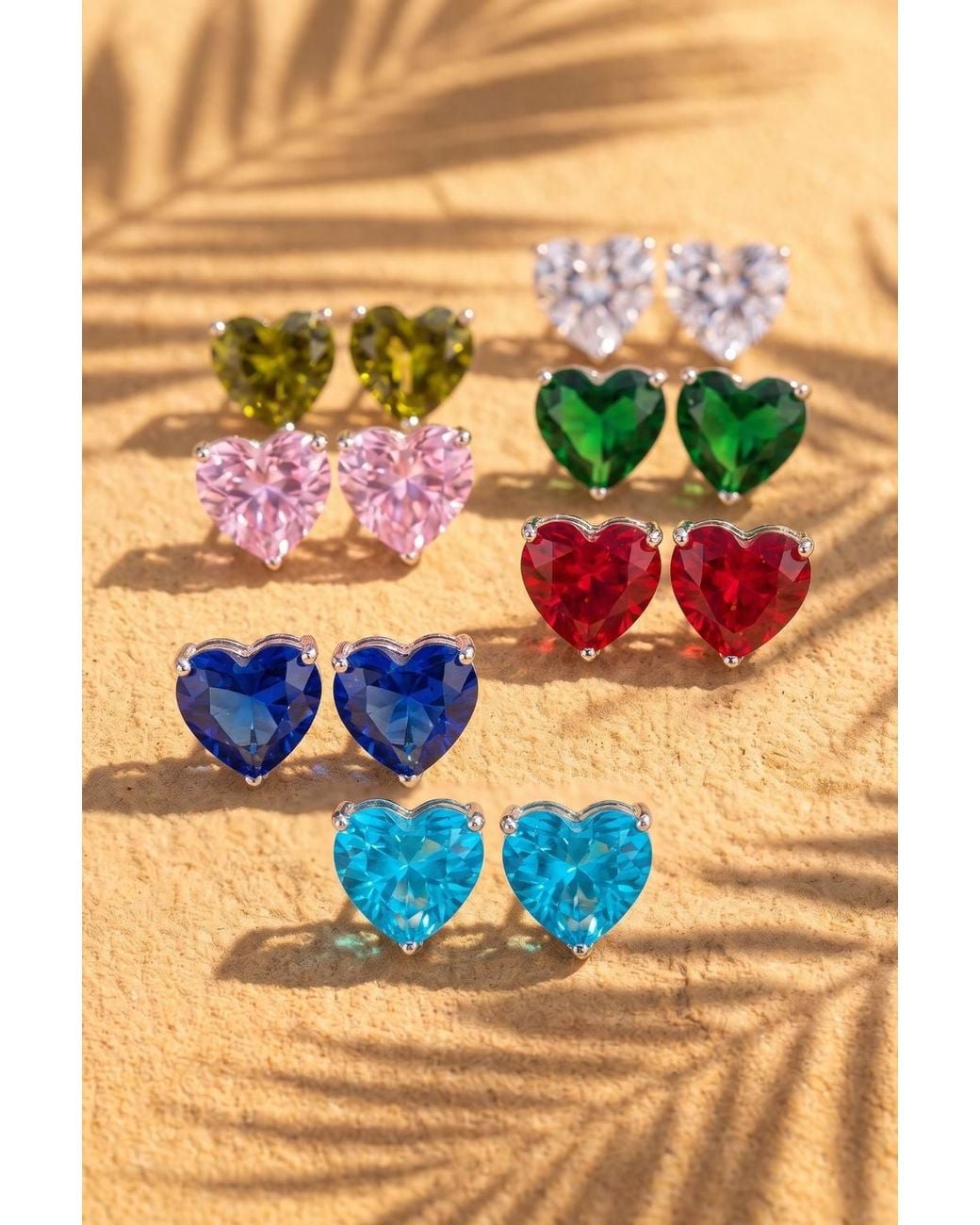 Latelita London Black Amore Heart Spinel Stud Earrings