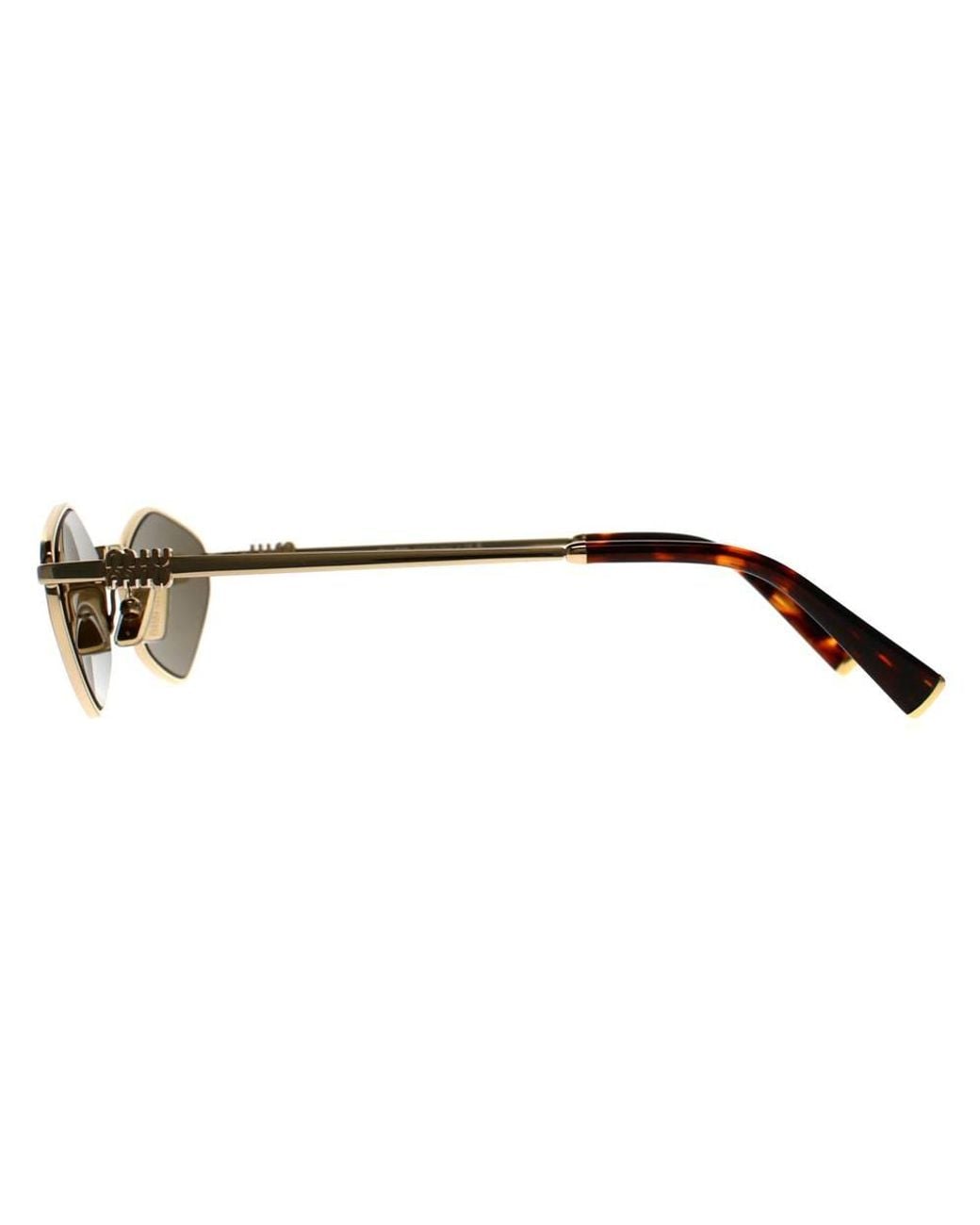 Miu Miu Brown Oval Dark Mu 56Zs