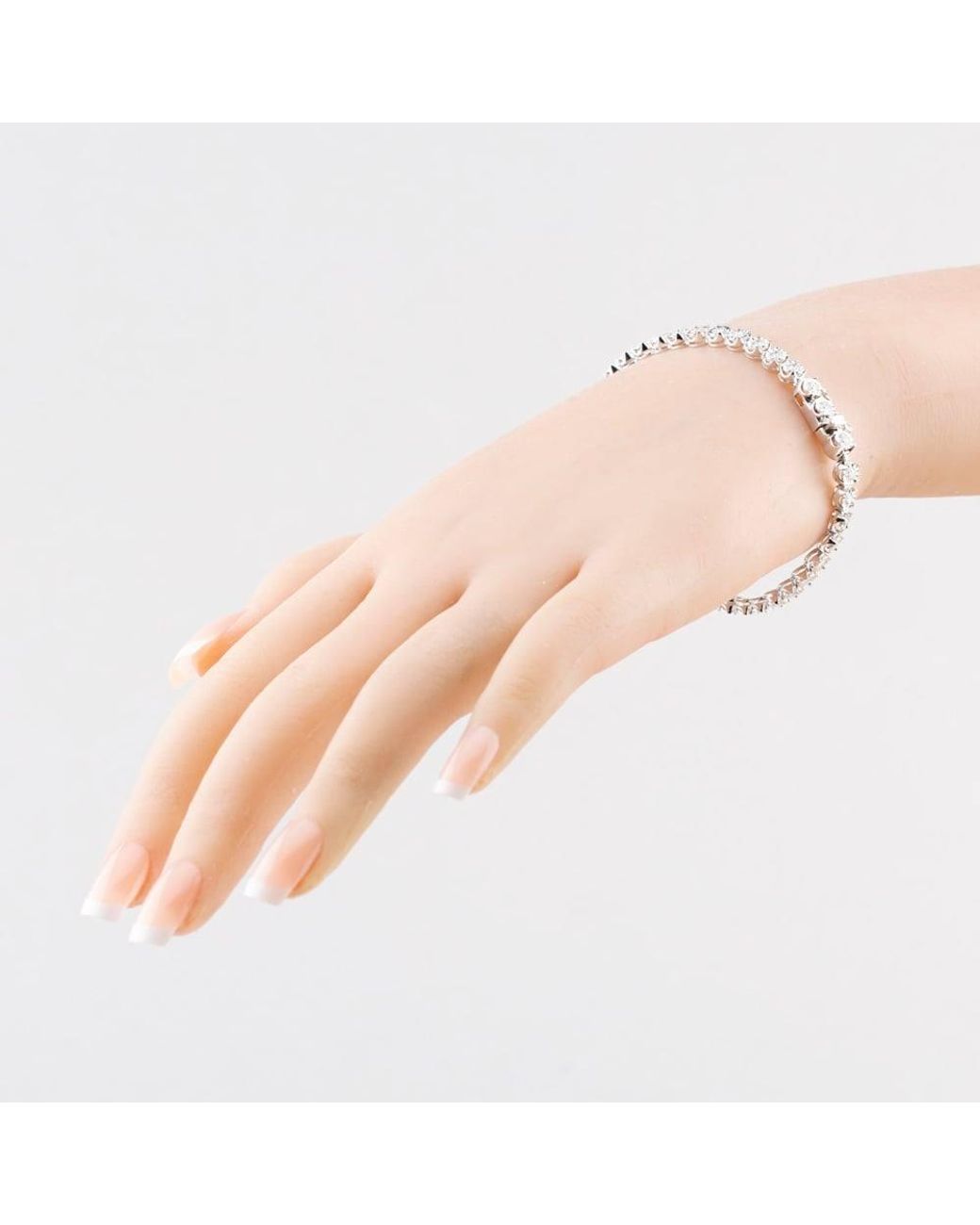 T.H.Baker Metallic 2.00Ct Lab Grown Diamond Tennis Bracelet Lgb18706-200Ch (Sil)