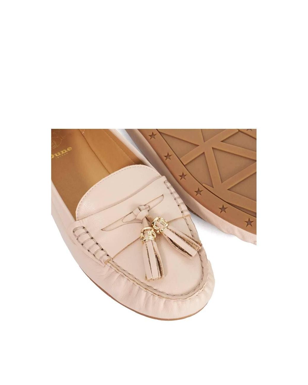 Dune Pink Wide Fit 'Geen' Leather Loafers