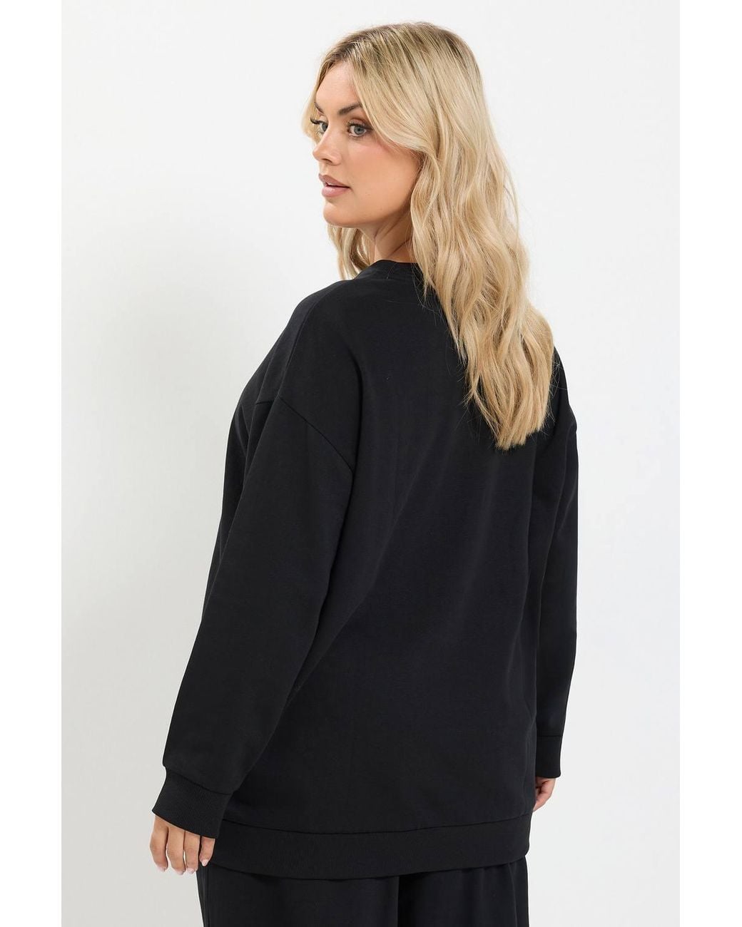 Yours Black Sweatshirt & Barrel Jogger Set