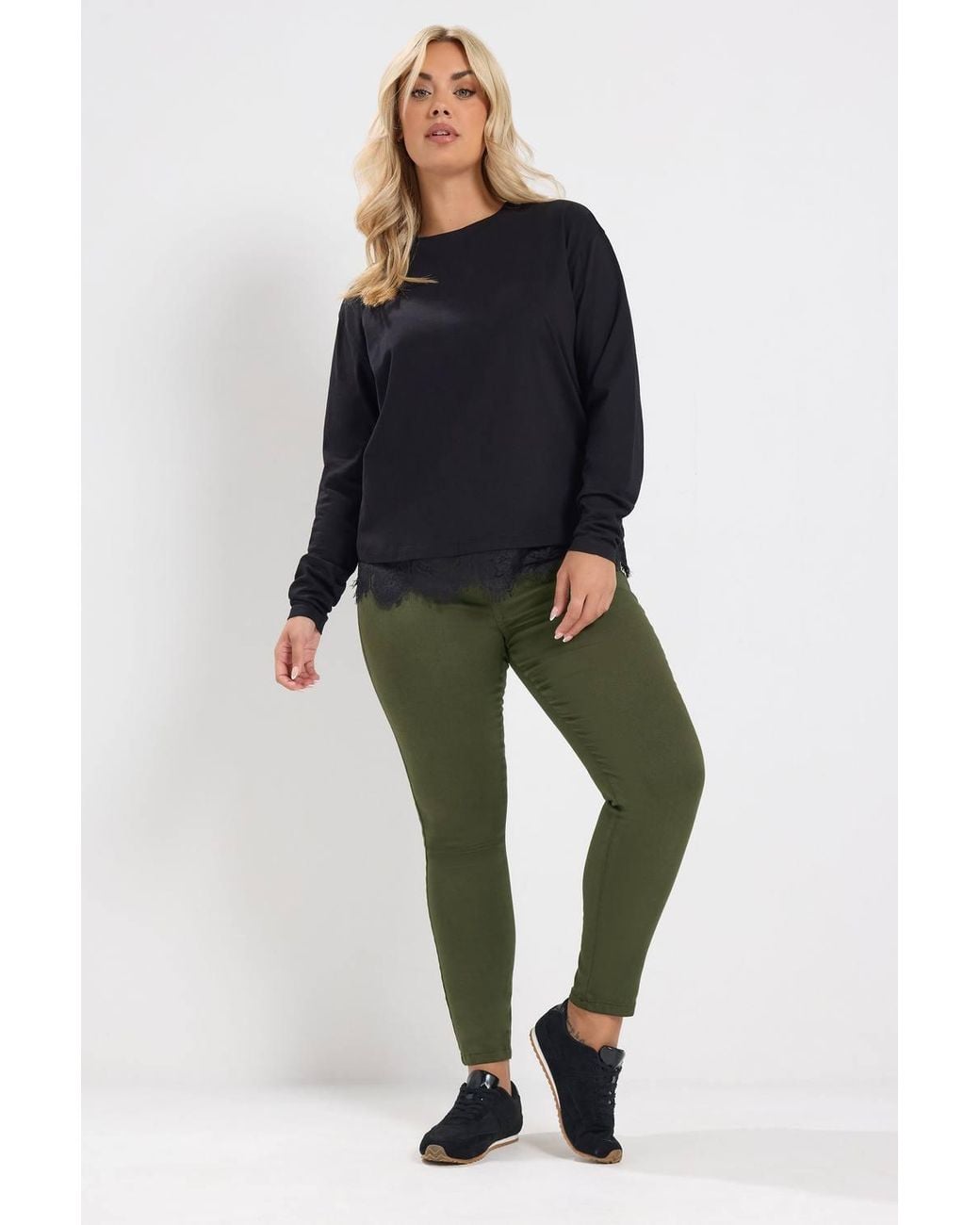 Yours Green Pull On Jenny Jeggings