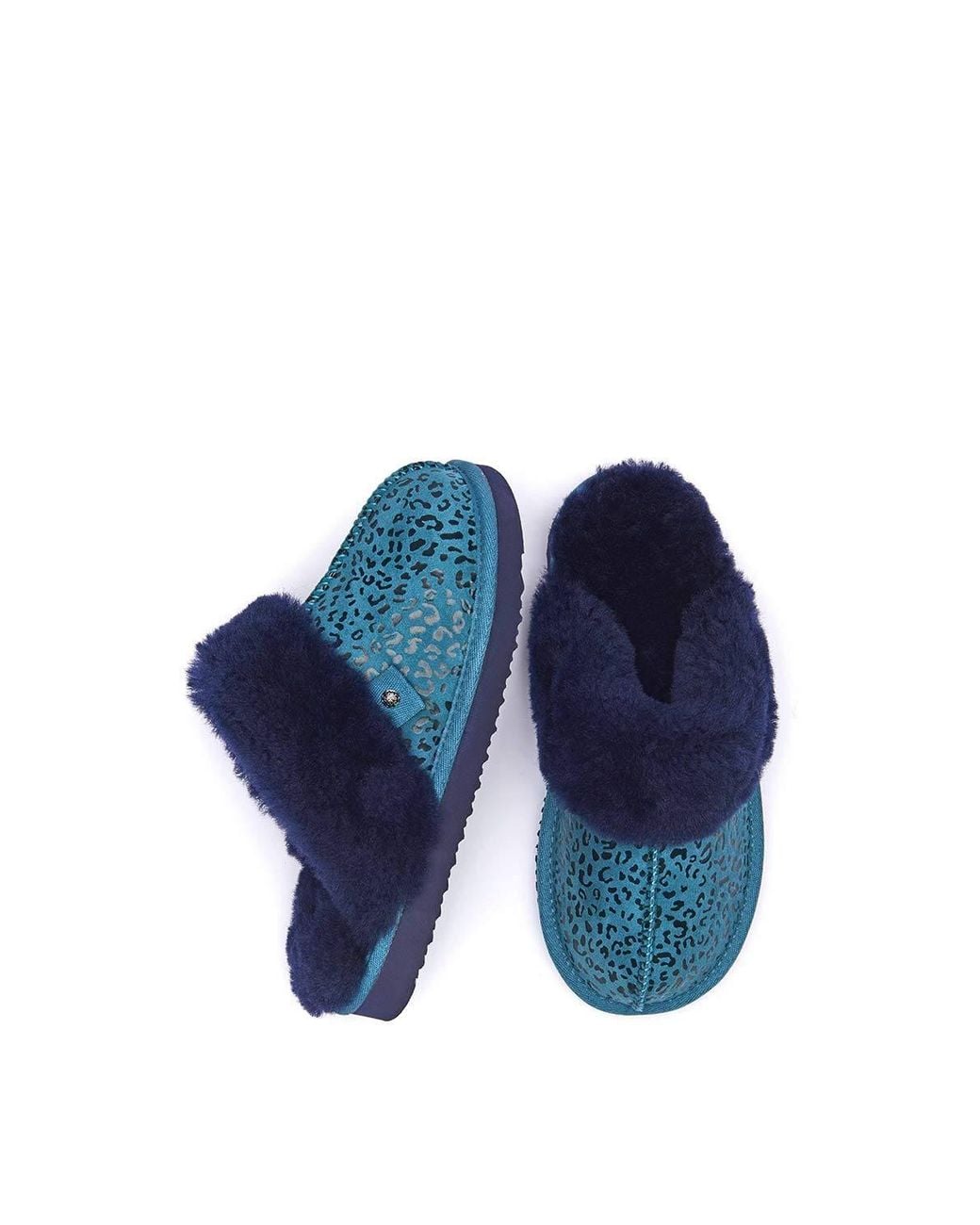 Moshulu Blue 'Tiree' Sheepskin Mule Slippers