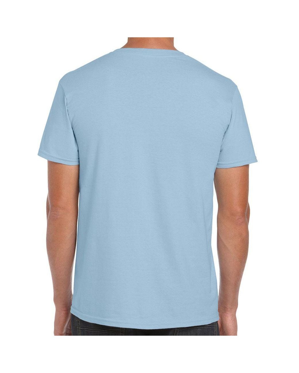 Gildan Blue Soft Style Ringspun T-Shirt for men