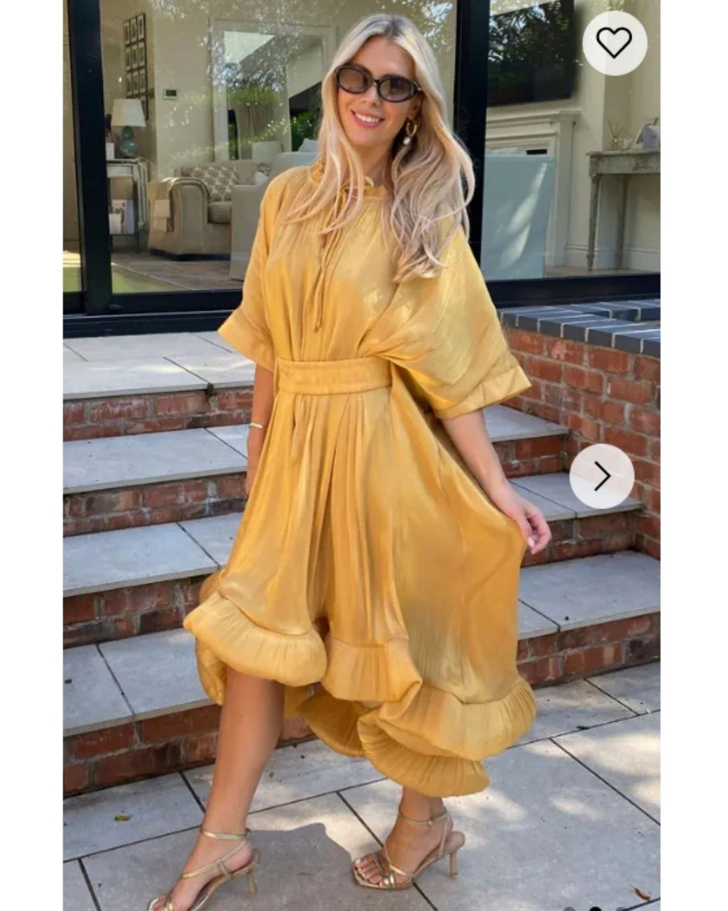 CY Gray Ruffle Hem Oversized Dress With Belt