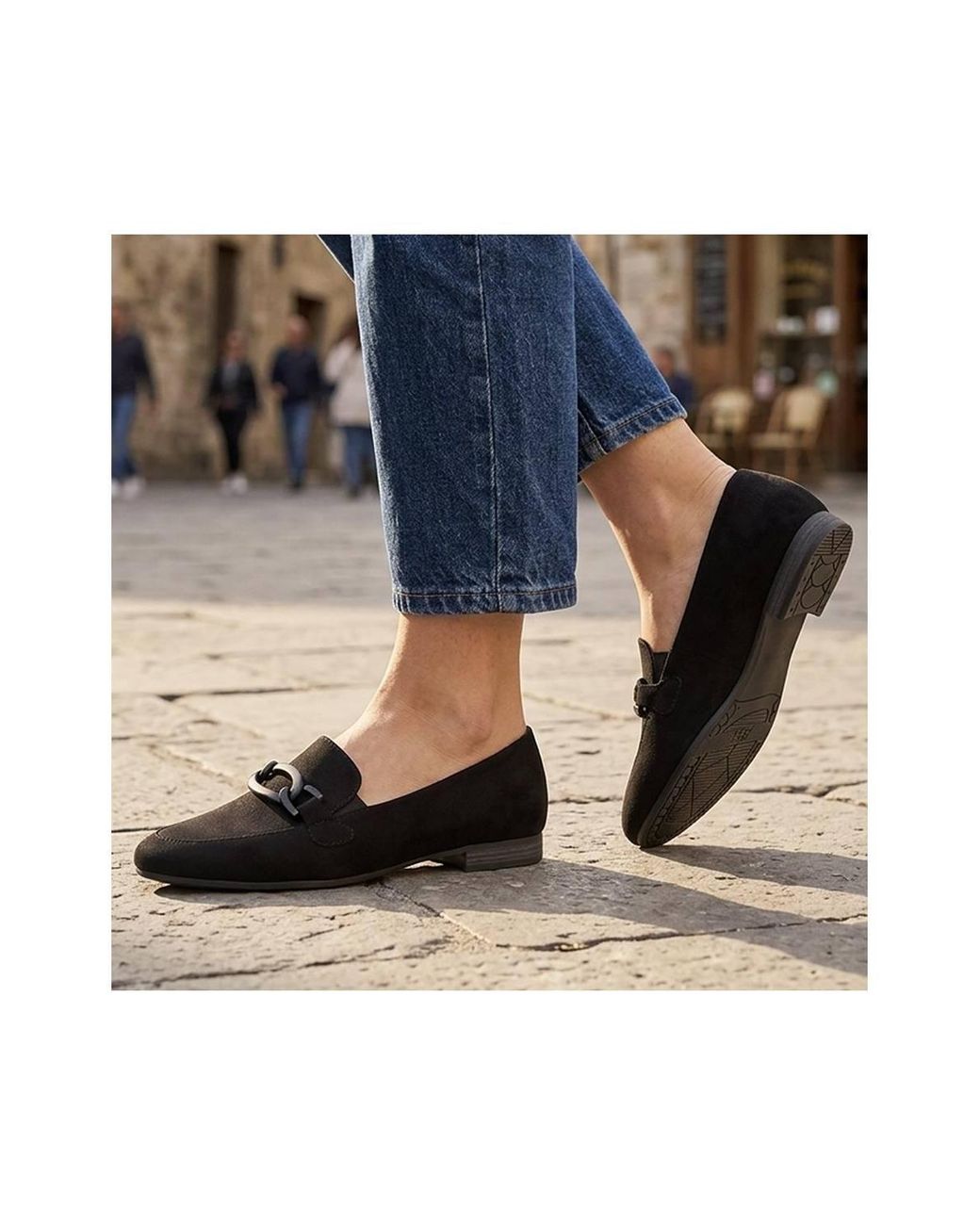 Pavers Black Smart Slip On Loafers