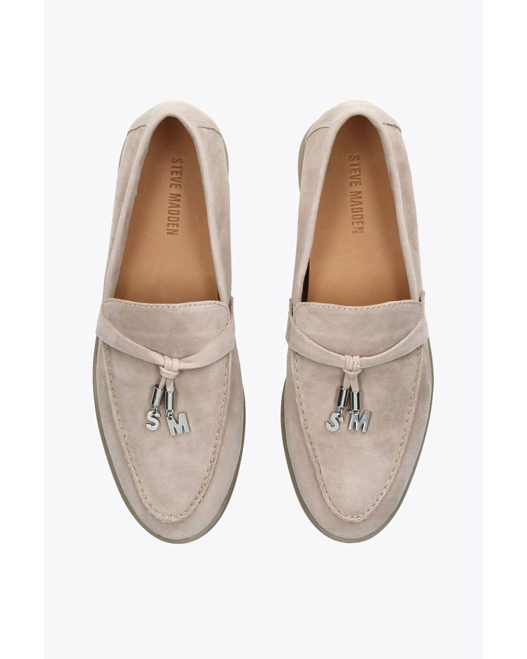 Steve Madden White 'Portland Bone' Suede Flats
