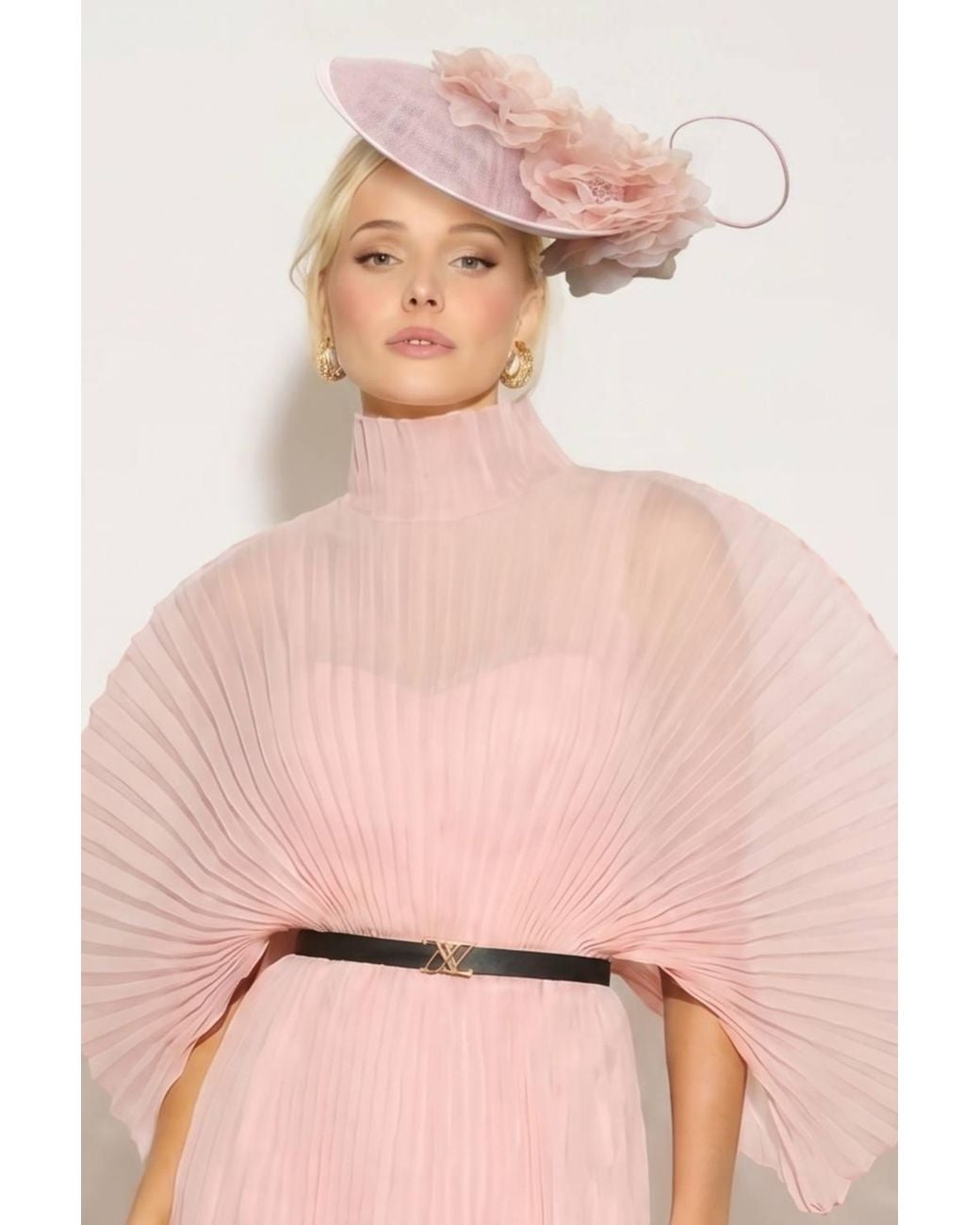 CY Pink Statement Floral Fascinator Headpiece
