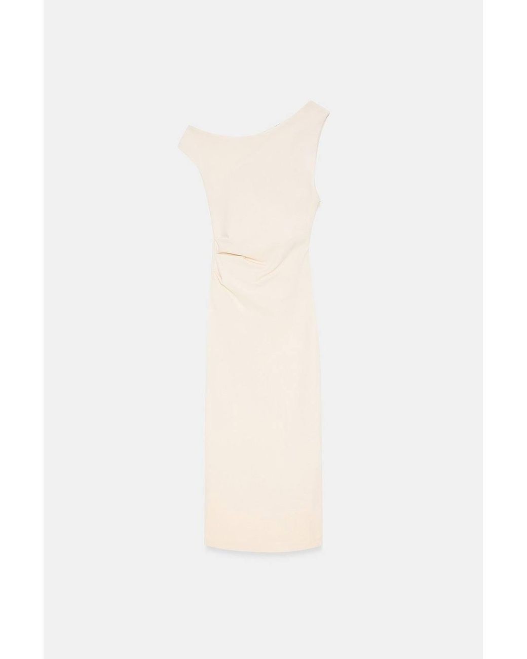 Dilvin Natural Sleeveless Bodycon Midi Dress
